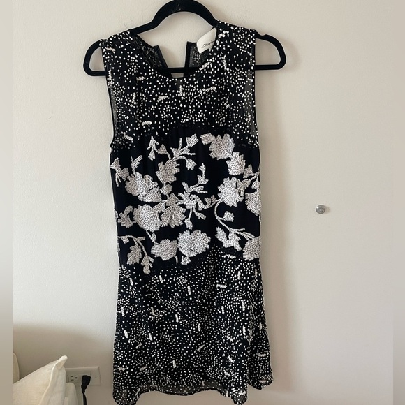 3.1 Philip Lim Floral Sequin Black Dress - Picture 1 of 6